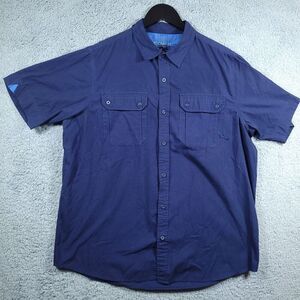 VINTAGE‎ Rocawear Shirt Mens XL Blue Short Sleeve Button Up Hip Hop Y2K